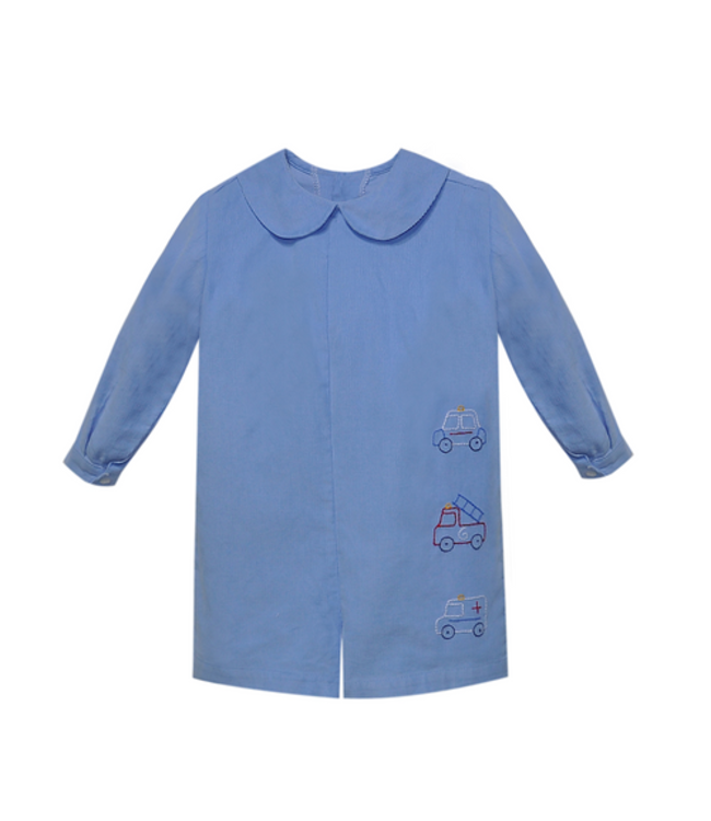 Remember Nguyen Blue Rowan Boy Romper-Rescue Cars