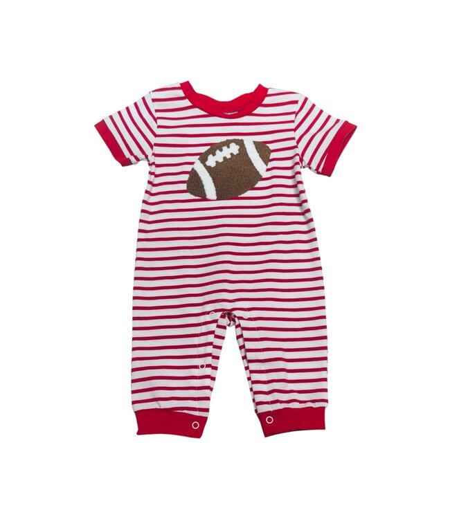 Three Sisters Red Football Romper