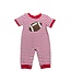 Three Sisters Red Football Romper