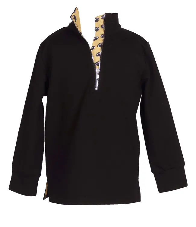The Yellow Lamb Wake Black & Gold Game Day Quarter Zip