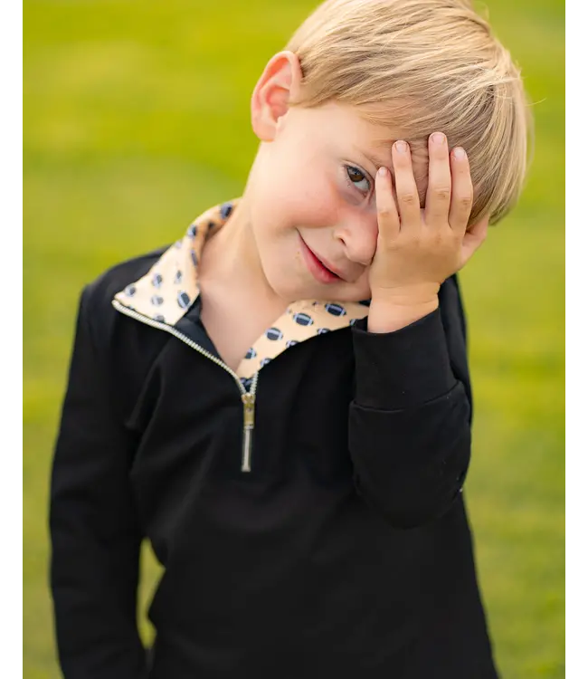 The Yellow Lamb Wake Black & Gold Game Day Quarter Zip