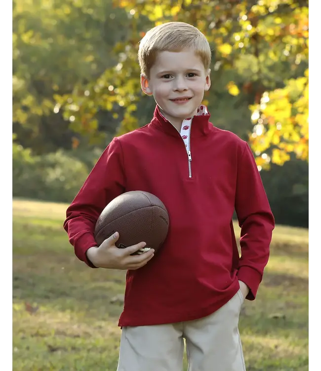 The Yellow Lamb Red State Game Day Quarter Zip