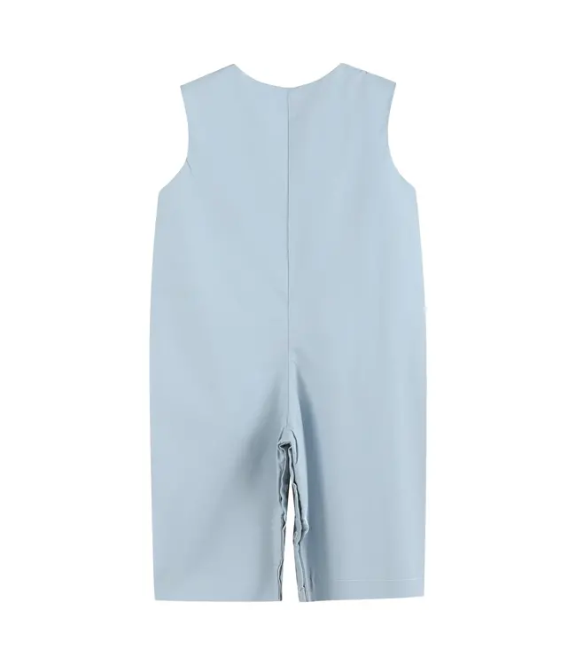 tutu&lulu Light Gray Boo Applique Overalls