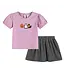tutu&lulu Purple Halloween Ruffle Top and Gray Skort Set