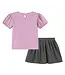 tutu&lulu Purple Halloween Ruffle Top and Gray Skort Set
