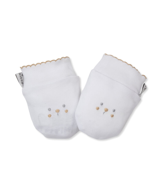 Kissy Kissy White Teddy Bear Time Mitts