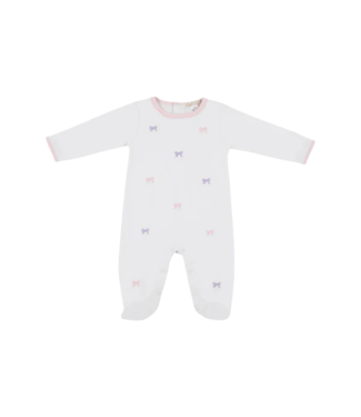 Beaufort Bonnet Worth Ave. White/Pink & Purple Bows Rock Me Romper