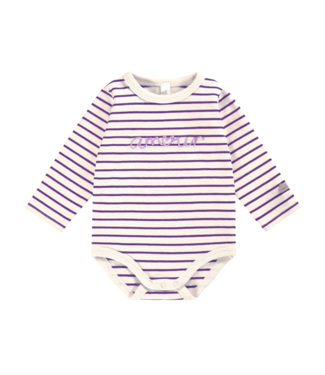Souris Mini Cream/Mauve Stripe One Pc.