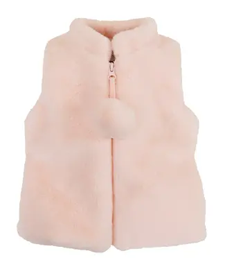 Widgeon Zip Up Vest Rose Puff