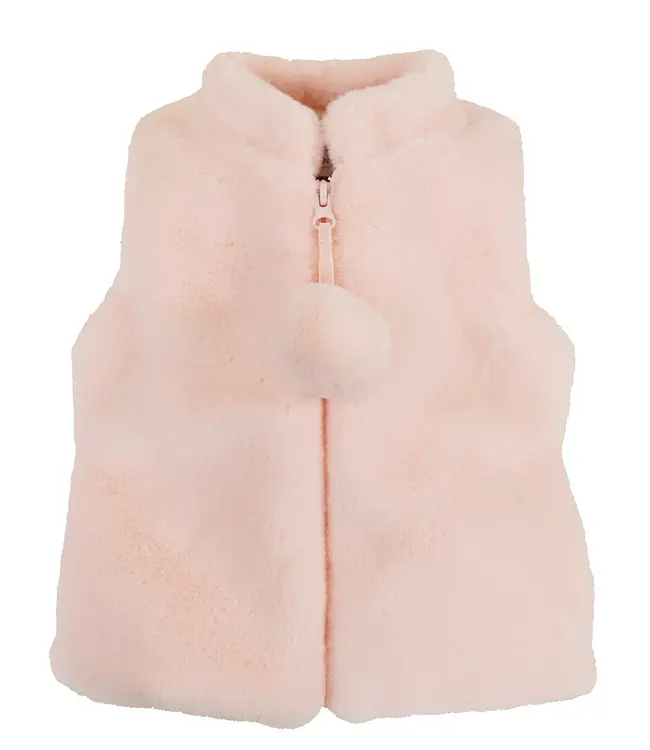 Widgeon Zip Up Vest Rose Puff