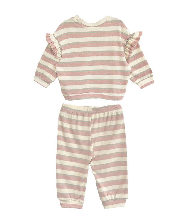 Mabel and Honey Pink Candy Stripe Set