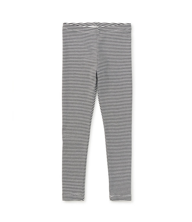 Tea Collection Jet Black Striped Leggings