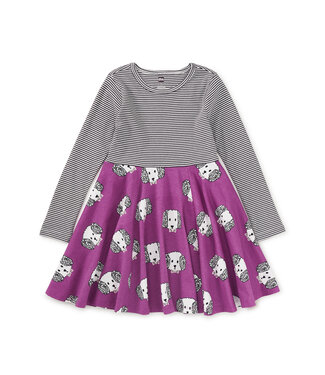 Tea Collection Maltipoo Print Mix Twirl Dress