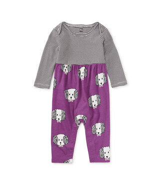 Tea Collection Maltipoo Print Mix Romper
