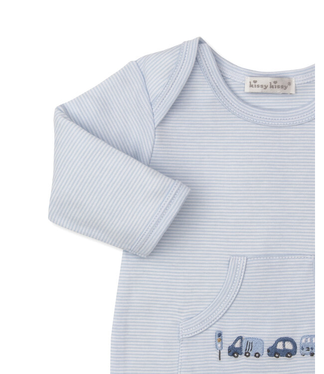 Kissy Kissy Blue Stop & Go Traffic Playsuit