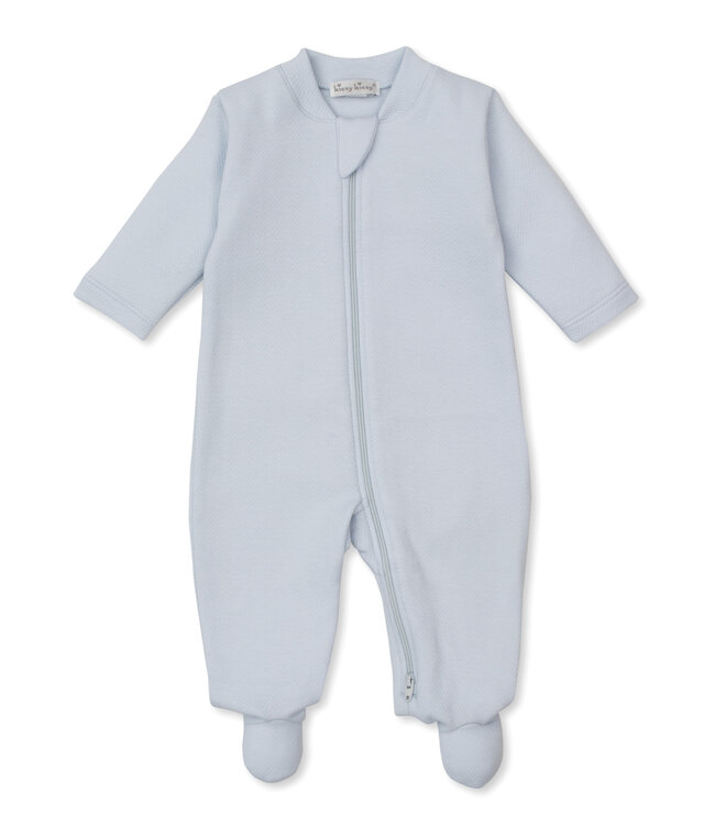 Kissy Kissy Blue Sweet Homecoming Jacquard Footie w/Zip