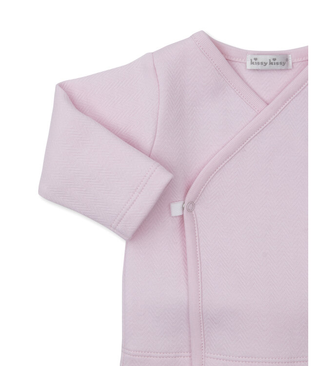 Kissy Kissy Pink Sweet Homecoming Jacquard Footed Pant Set