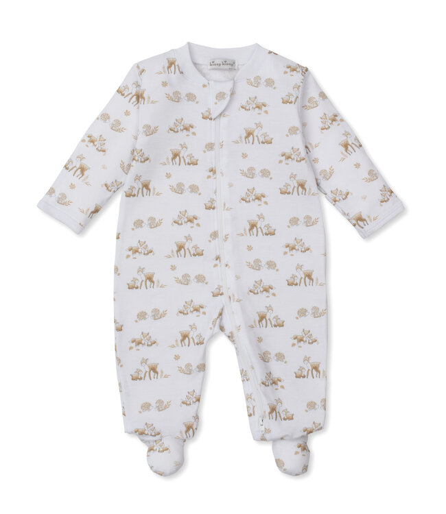 Kissy Kissy Tan Forest Fanfare Footie w/Zip