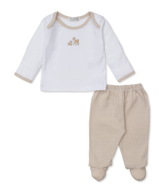 Kissy Kissy White/Ecru Forest Fanfare Footed Pant Set