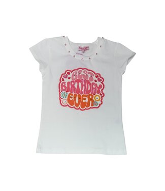 Ivory Best Birthday Ever Cap Tee