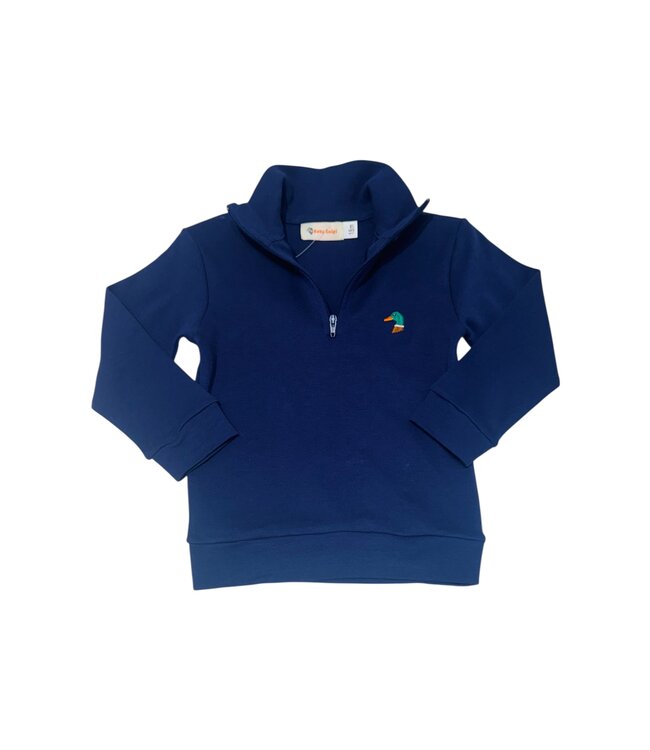 Luigi Dark Royal Mallard 1/4 Zip