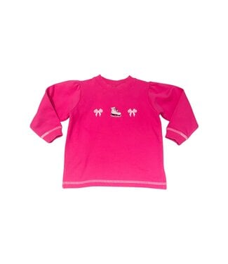 Luigi Hot Pink Bows & Ice Skates Sweatshirt