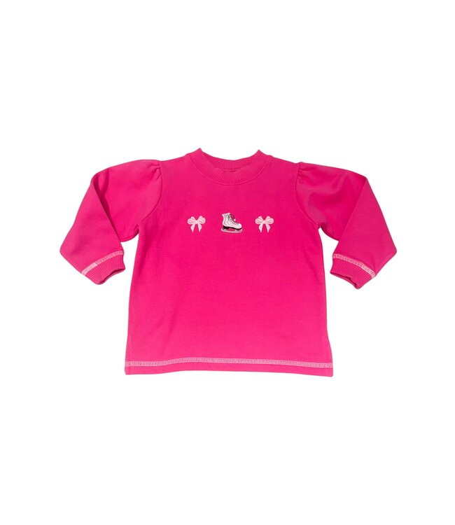 Luigi Hot Pink Bows & Ice Skates Sweatshirt