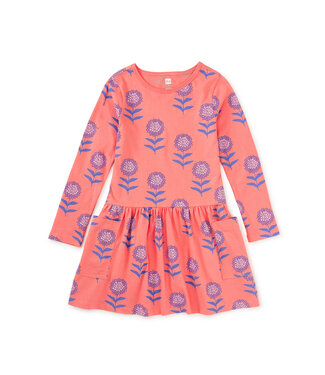 Tea Collection Dahlias L/S Pocket Dress