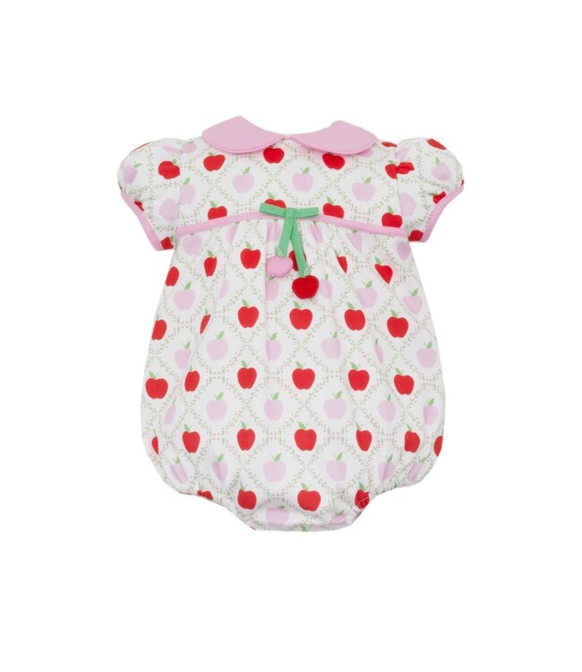 Claire & Charlie Pink/Red Apple Print S/S Bubble