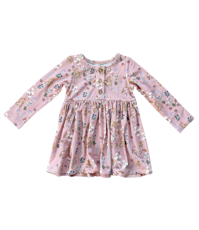 babysprouts Unicorn L/S Henley Dress