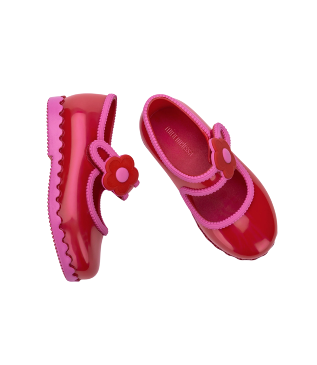 Mini Melissa Red/Lilac Hip Ballerina Baby Shoe