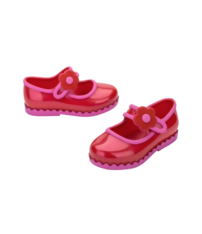 Mini Melissa Red/Lilac Hip Ballerina Baby Shoe