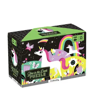 hachette book group Unicorns Glow-in-the-Dark 100 Pc. Puzzle