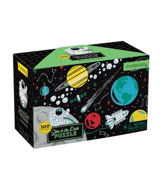 hachette book group Outer Space Glow in the Dark 100 Pc. Puzzle