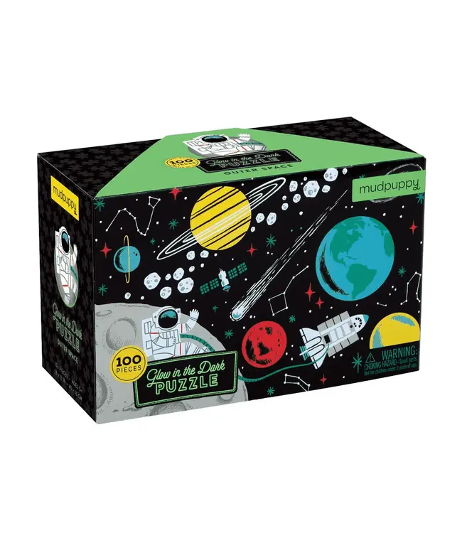 hachette book group Outer Space Glow in the Dark 100 Pc. Puzzle