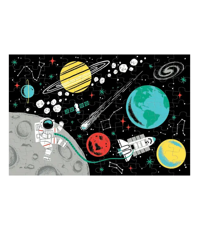 hachette book group Outer Space Glow in the Dark 100 Pc. Puzzle