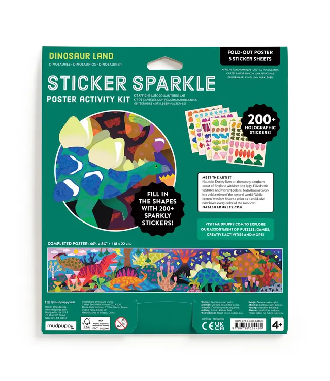 hachette book group Dinosaur Land Sticker Sparkle Activity