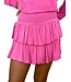 Paper Flower Azalea Pink Ruffle Skort