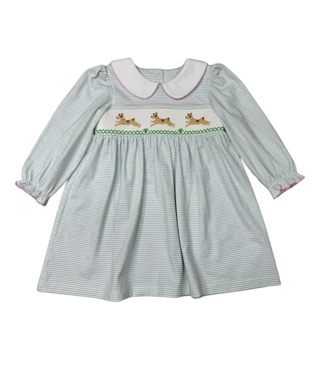 Whimsy Bay Polly Puppy Smocked Collared Dress