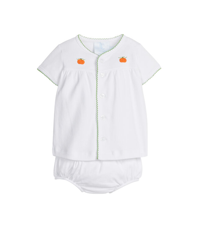 Little English Pumpkin Pinpoint Knit Layette Set