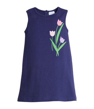 Little English Tulips Applique Jumper