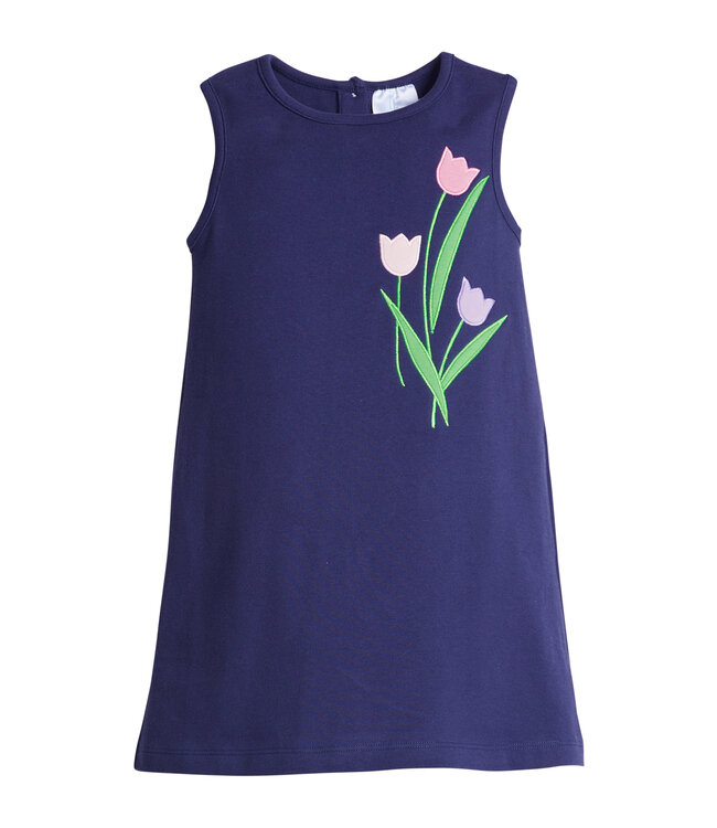 Little English Tulips Applique Jumper