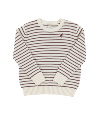 Beaufort Bonnet Palmetto Pearl/Brown Stripe Isaacs Sweater