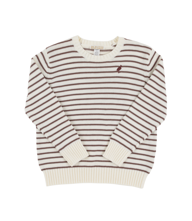 Beaufort Bonnet Palmetto Pearl/Brown Stripe Isaacs Sweater