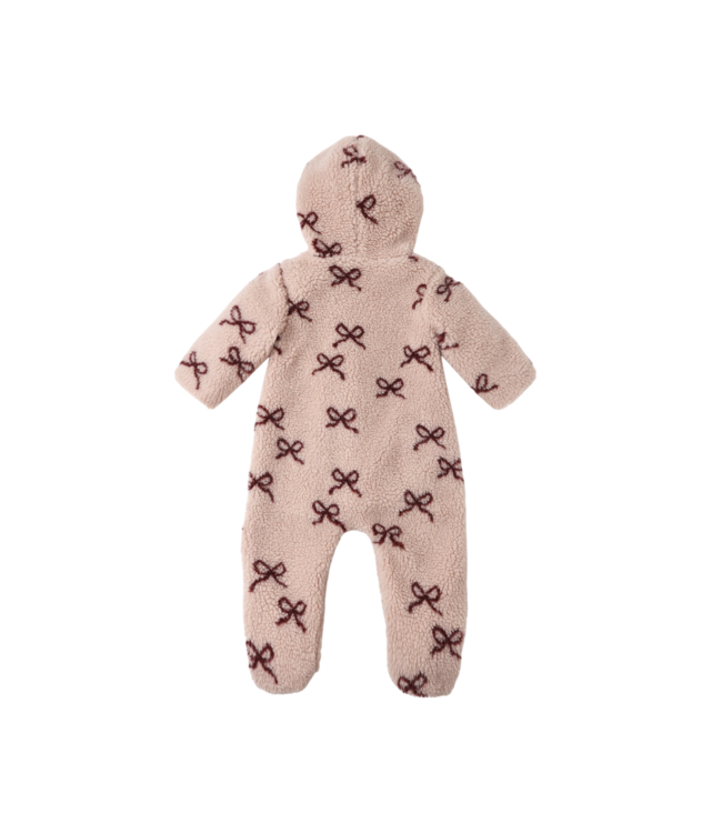 Blush Bows Fleece Jumpsuit