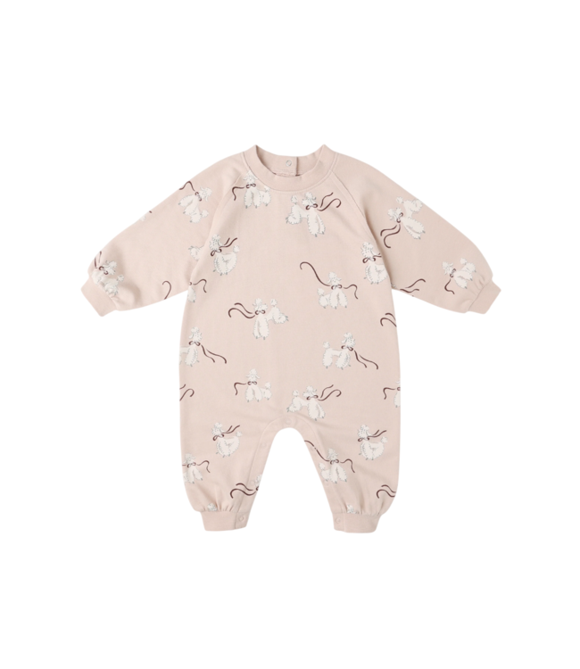 Rylee & Cru Blush Poodles Raglan Jumpsuit