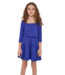 Sadie & Sage Blue Mary 3/4 Sleeve Tiered Dress