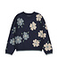 Mayoral Navy Flower Jacquard Sweater