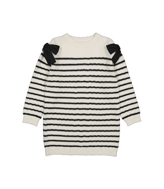 Mayoral Black/Cream Sweater Dress