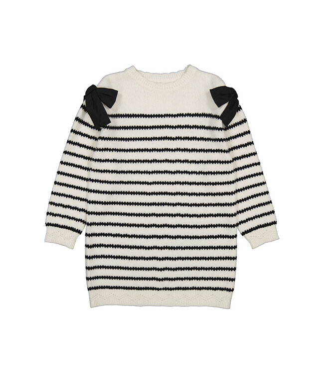 Mayoral Black/Cream Sweater Dress